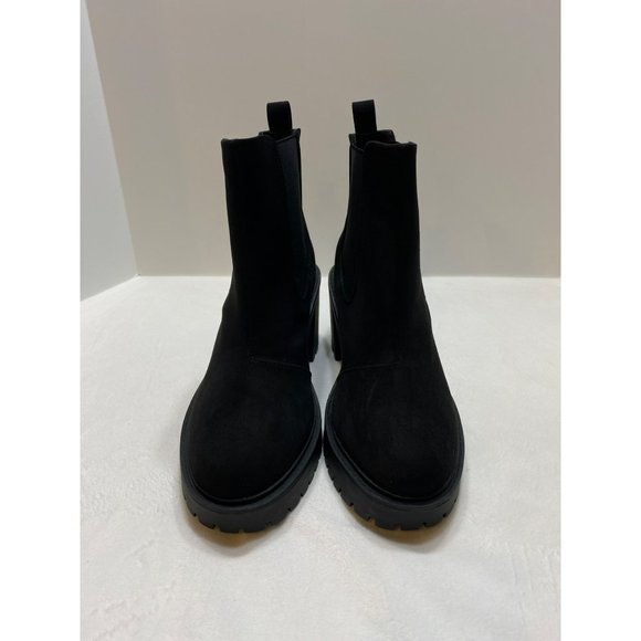 New ASOS DESIGN Elma heeled chunky chelsea boots in black Size 10 - Picture 6 of 9